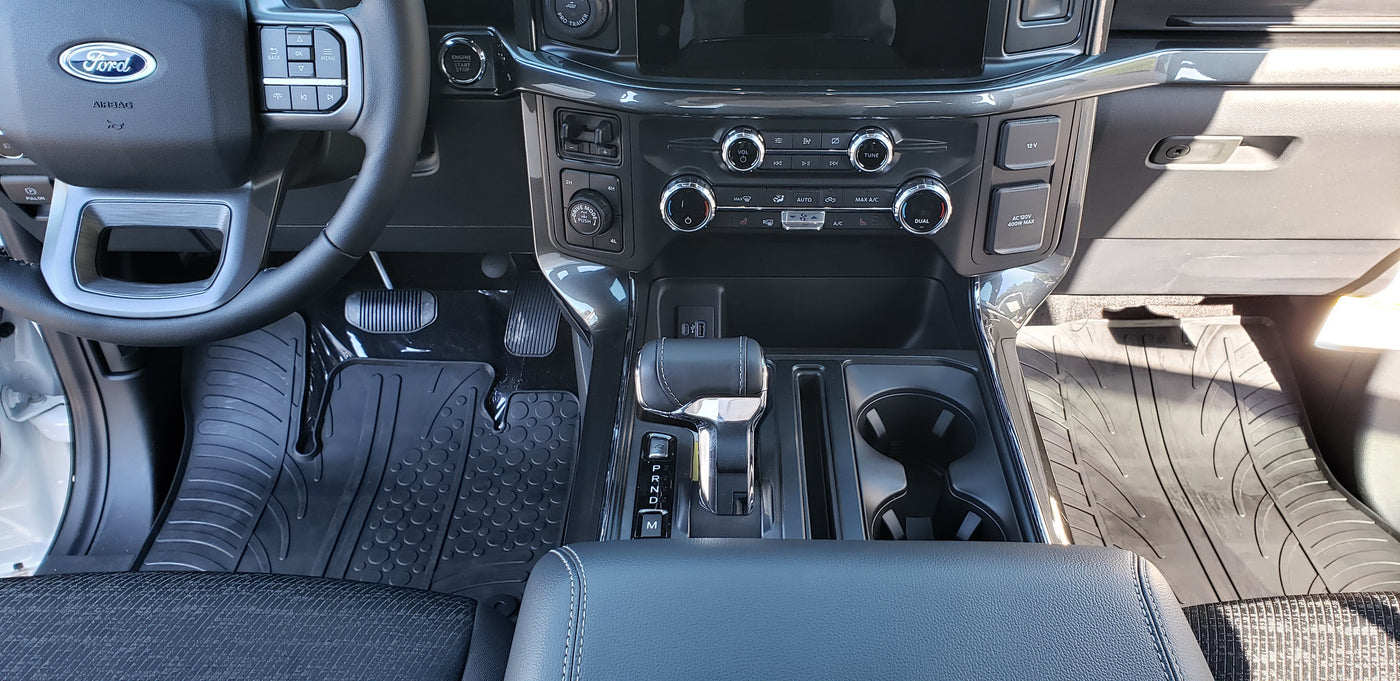 Custom Fit Floor Mats for Ford F-250/350/450/550 Super Duty-Crew/Extended Cab 2017-2025 (Carpet Floor & Tool Box)